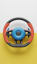 Modern steering wheel with tactile grips